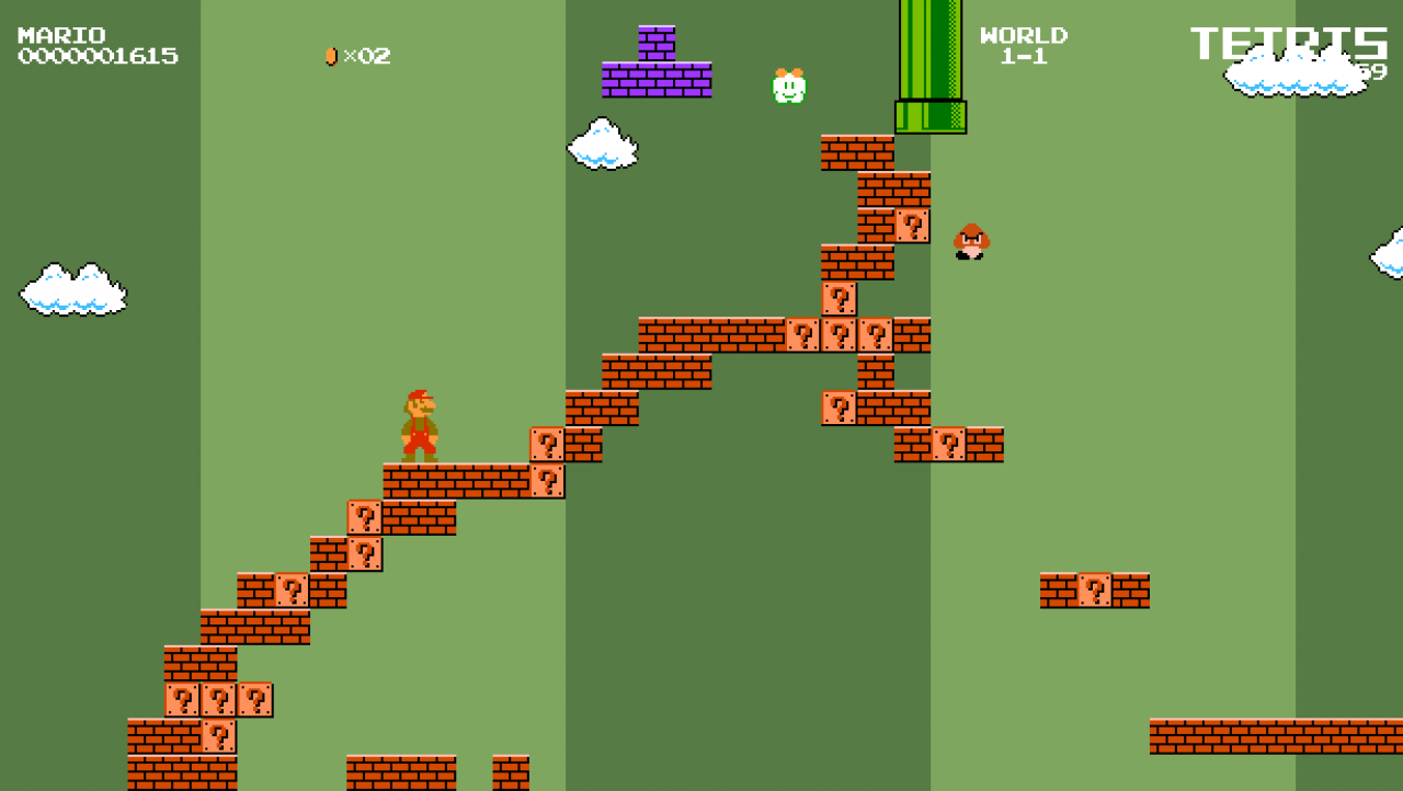 [27/11/2014] Tetris meets Super Mario Bros. Mit nur diesen wenigen Worten erklärt sich das Prinzip von Tuper Tario Tros. Es spielt sich generell, wie jedes andere Mario, das wir kennen. In manchen Passagen müssen wir jedoch nach dem Tetrisprinzip neue Wege basteln, damit Mario seine Reise fortsetzen kann.