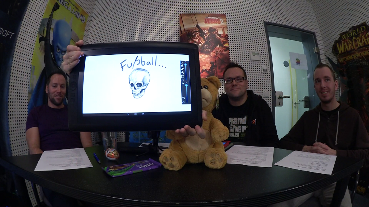 [14/11/2014] Katha hat ihr Zeichen-Tablet mitgebracht und liefert einen visuellen Kommentar zum Thema 