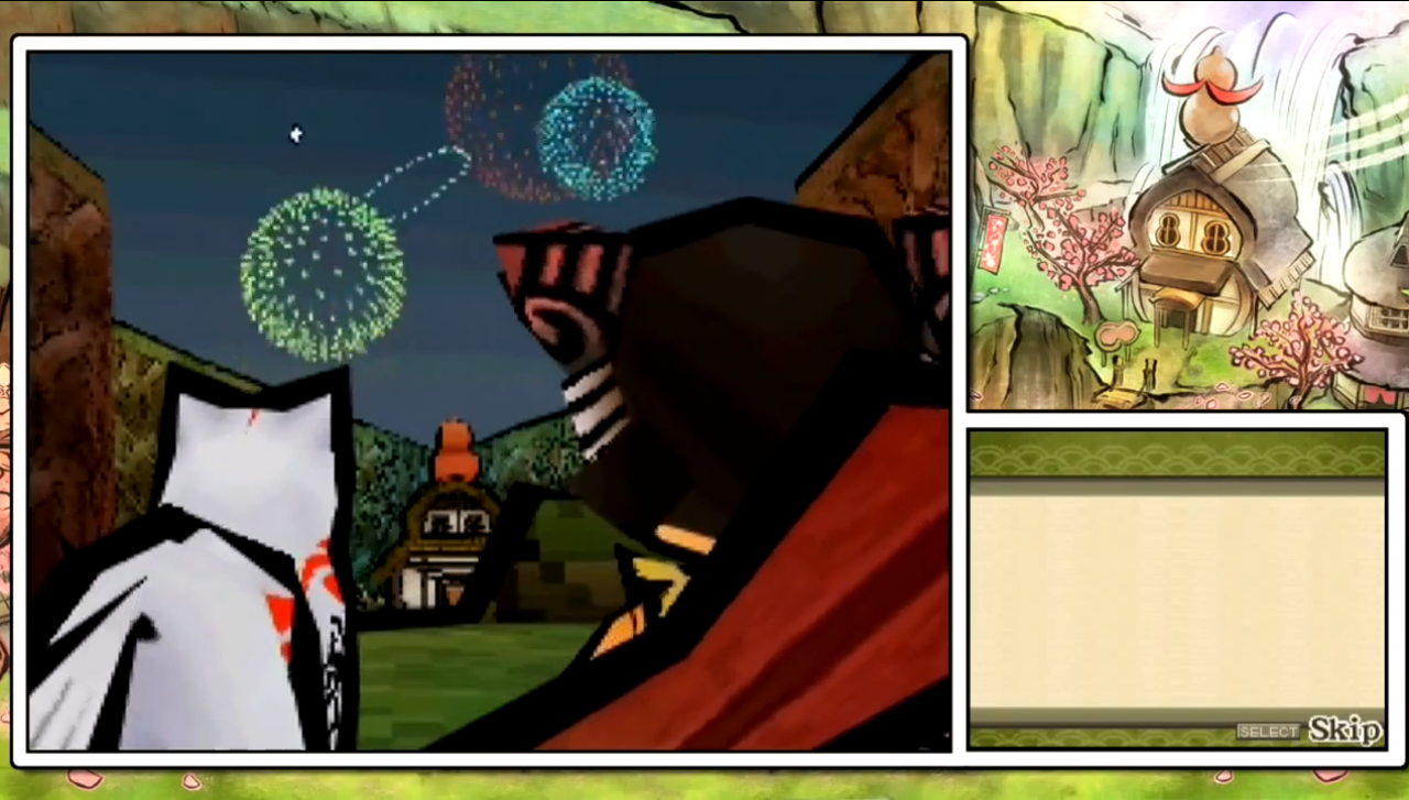 [10/12/2014] In Okamiden setzen wir für ein gutes Feuerwerk sogar unser Leben aufs Spiel! Mit unserer Hilfe und einem kleinen Schubs vom Gott des Feuerwerks kann dann doch gar nichts mehr schief gehen.