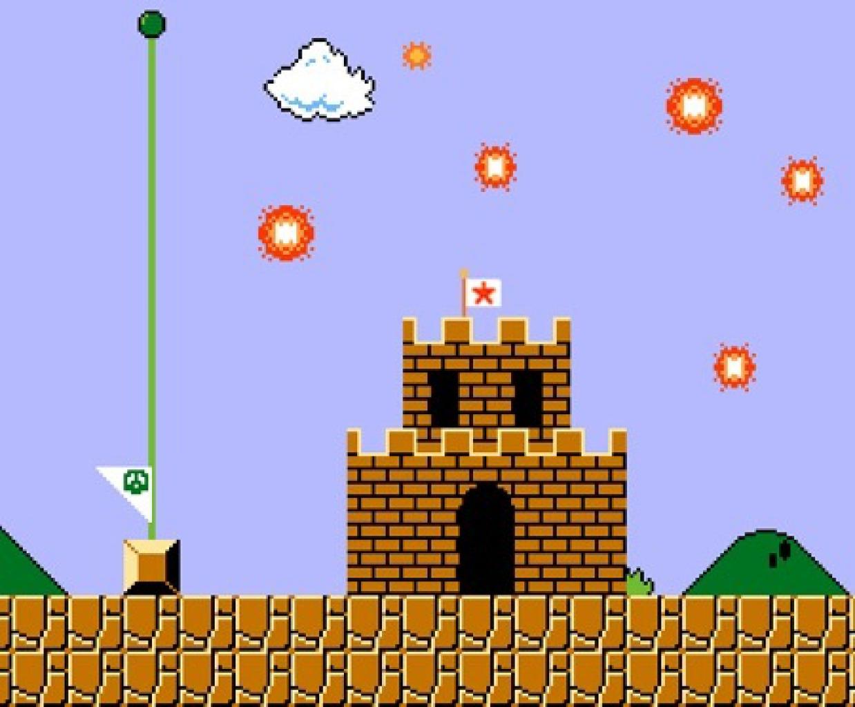 [10/12/2014] In Super Mario Bros ist die Anzahl der Feuerwerke am Ende eines jeden Levels von eurer Wertung abhängig. Aber für das Funkenspektakel reißen wir uns auch ein Bein aus, um den Bildschirm voll zu bekommen!