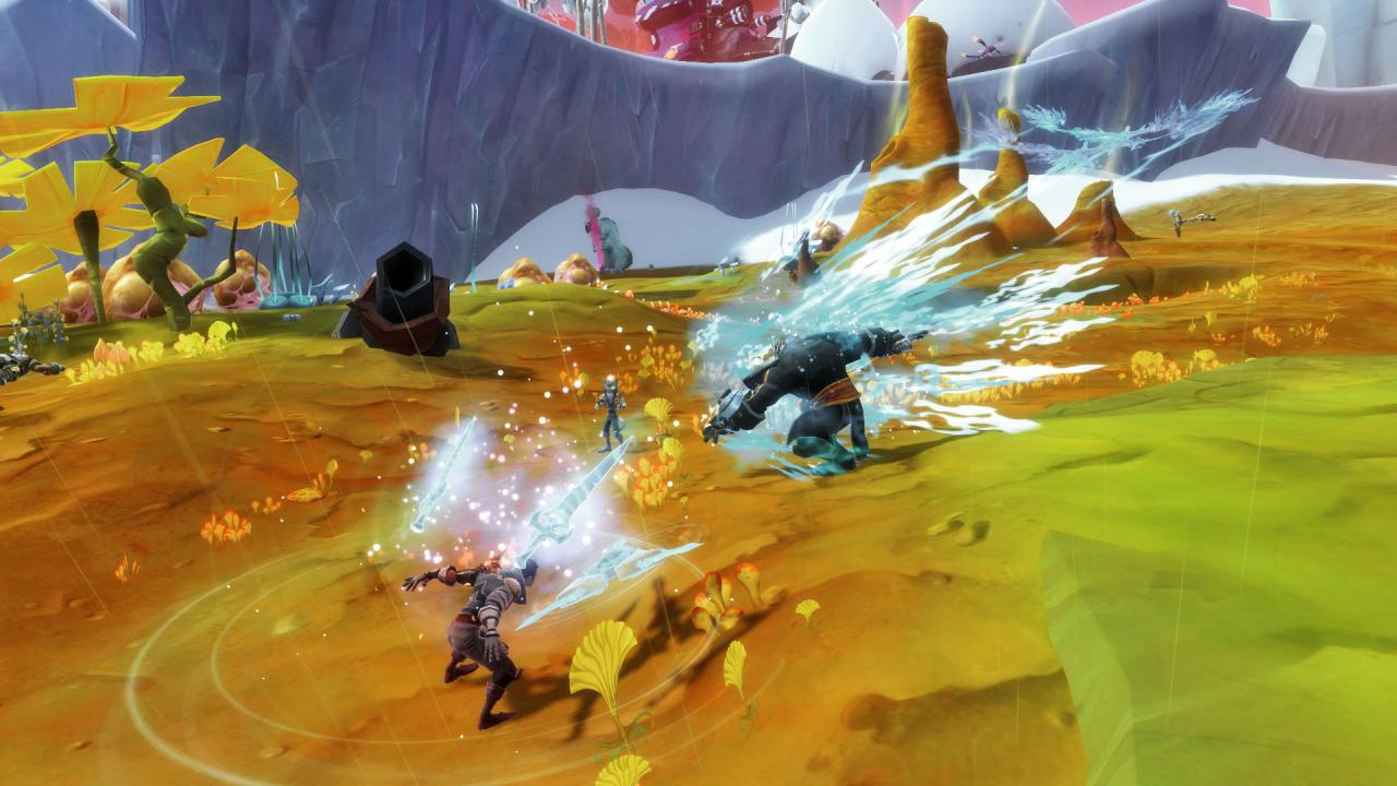 [09/12/2014] Erfrischendes Kampfsystem: In WildStar weicht ihr Kämpfen aktiv aus und greift dank eingeblendeter Telegrafen zielgenau an.
