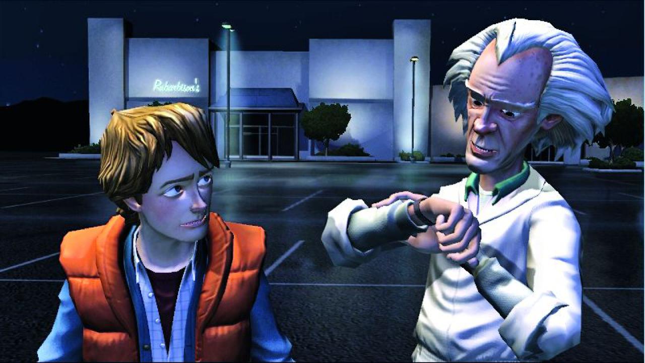 [09/12/2014] Marty und Doc erleben als Cel-Shading-Figuren ein paar tolle, neue Zeitreiseabenteuer. (Zurück in die Zukunft - Das Spiel) Quelle: PC-Version