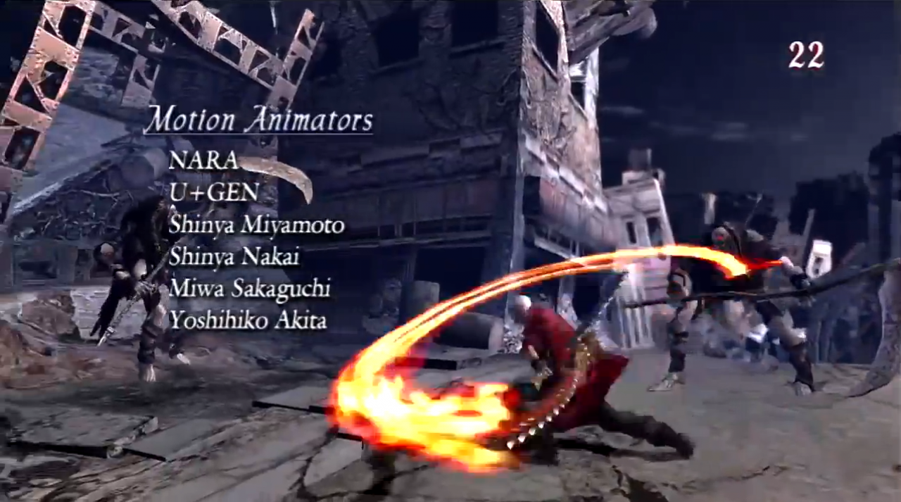 [14/01/2015] Bei Devil May Cry 3 dürft ihr während des Abspanns noch reihenweise Gegner vermöbeln. Sogar der Combozähler rechts oben läuft noch mit. Da der Ansturm der Dämonen nie endet, vergeht die Zeit bis zur Rückkehr ins Hauptmenü wie im Flug.