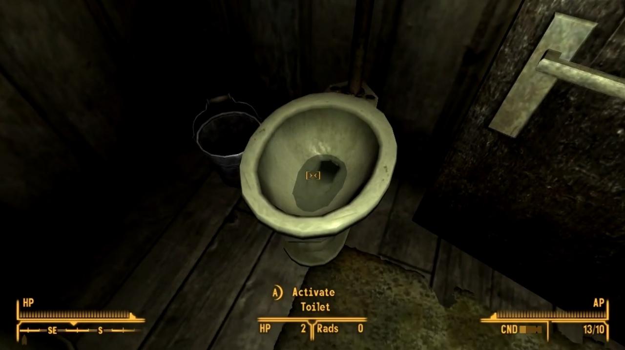 [22/01/2015] Wer Fallout: New Vegas im Hardcore-Modus durchzockt, der weiß, wie wichtig es ist, seinen Durst zu löschen. Aber bitte doch nicht so! Zugegeben, der ein oder andere hat möglicherweise aus Versehen aus einer Toilette geschlürft. Kurios wird es, wenn Spieler die Schüssel trotz Verstrahlungsgefahr als willkommene Durstlöscher-Alternative ansehen.