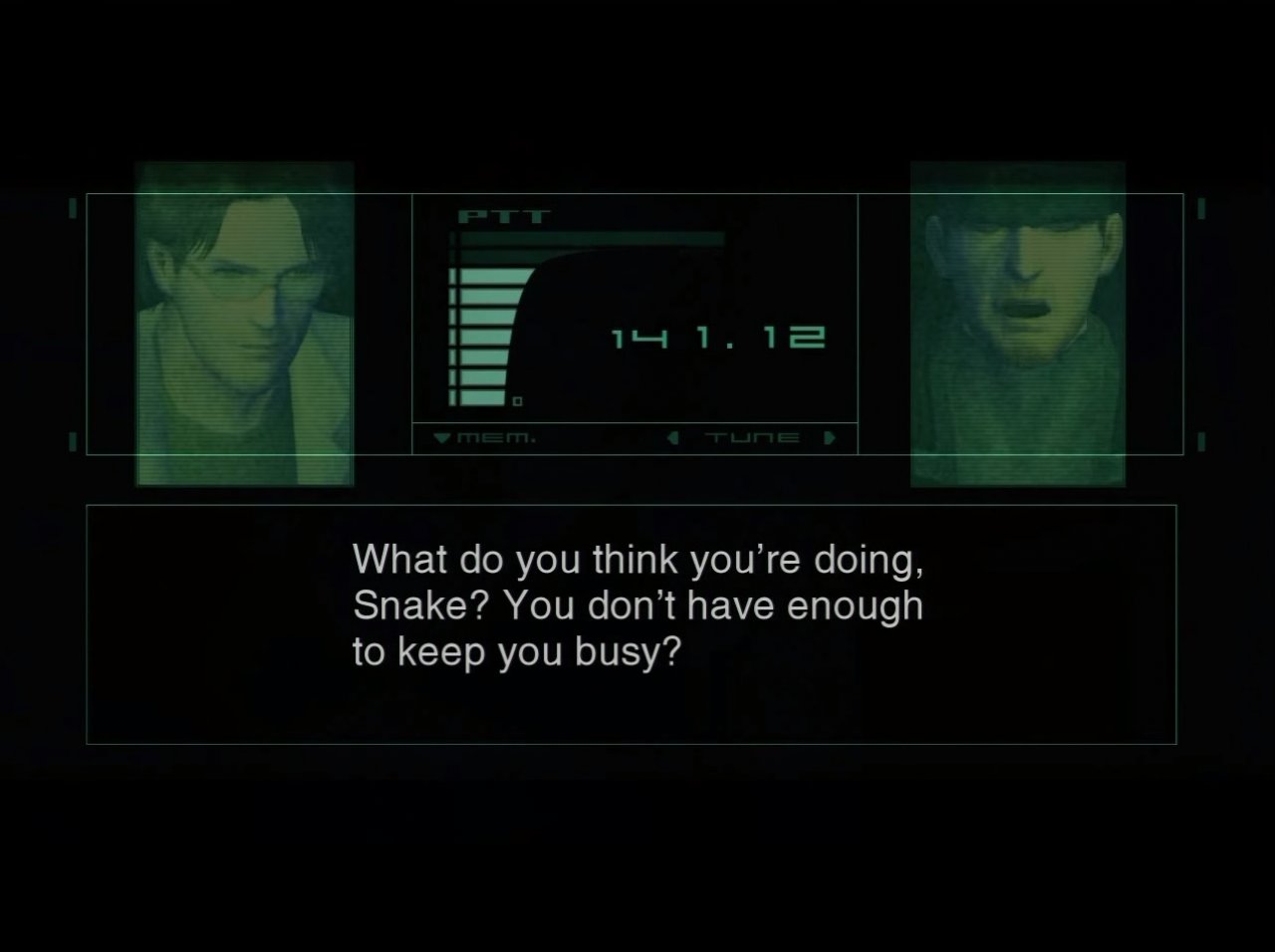 [22/01/2015] In Metal Gear Solid 2 aus der Metal Gear Solid HD Collection kann man als Snake einen Spind öffnen, in welchem ein anrüchiges Bild einer leichtbekleideten Dame hängt. Zoomt man heran und startet einen Codec Anruf, bekommt Snake plötzlich einen seltsamen Gesichtsausdruck. Was macht Snake da nur?