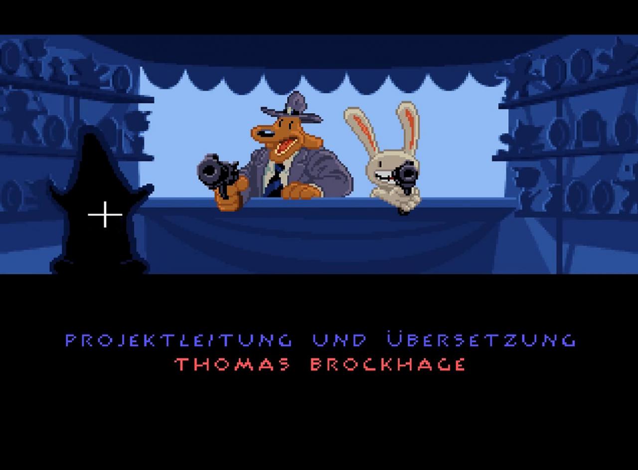 [30/01/2015] Auch im Endscreen von Sam&Max Hit the Road geht es interaktiv zu. Hier kann man in einer Schießbude auf verschiedene Charaktere schießen, die aus dem LucasArts-Universum stammen. So wird neben R2-D2 auch Purpur Tentakel aus Day of the Tentacle zur Zielscheibe.