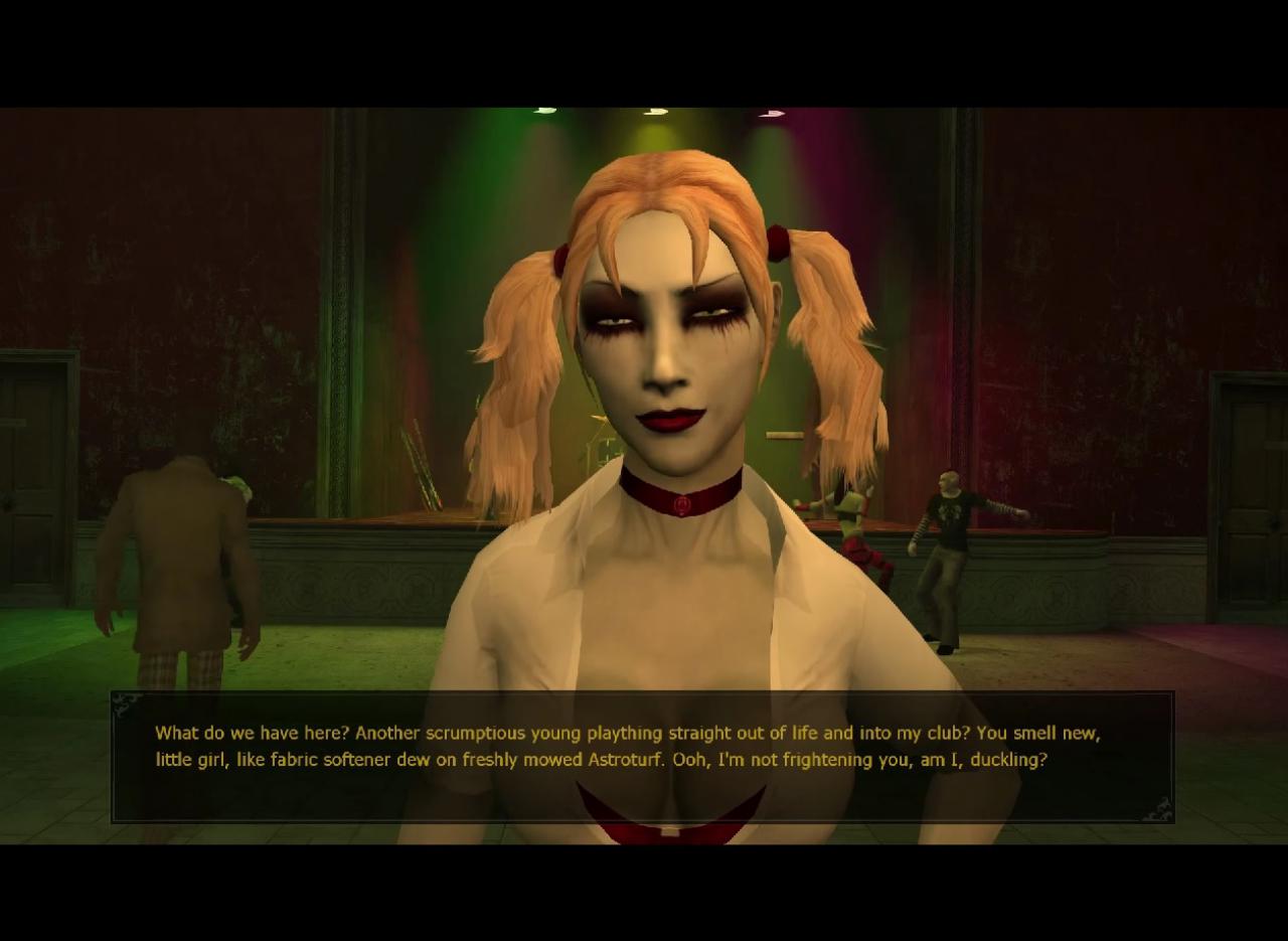 [30/01/2015] Vampire: The Masquerade - Bloodlines ist das jüngste Beispiel in dieser Liste, aber dennoch schon über 10 Jahre alt. Man taucht ein in eine Welt voller Vampire und ist selbst ebenso einer. Das Game bietet eine offene Spielwelt, sodass auch Nebenmissionen erledigt und zwischen verschiedenen Schauplätzen gewechselt werden kann. Die Dialoge sind witzig und abstrus, die Storylines interessant. Basierend auf den Entscheidungen im Spiel können auch die Enden variieren. Vampir-Fans bekommen hier allerhand geboten.