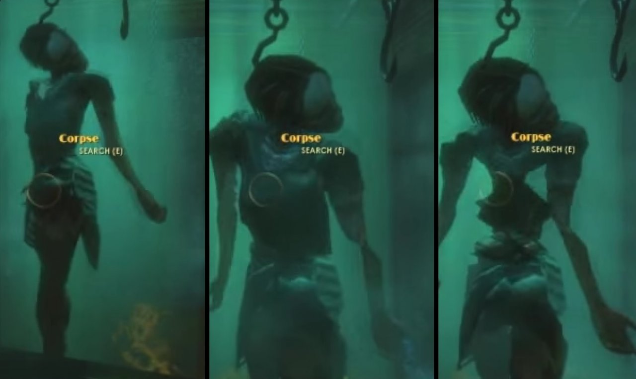 [27/02/2015] Bioshock ist nun wirklich kein fröhliches Spiel. An einigen Stellen trifft man auf Leichen, die an Haken hängen. Kein besonders schöner Anblick. Ab und an schleicht sich aber genau da ein Glitch ins Spiel und die Leichen fangen plötzlich an, zu tanzen! So makaber das auch sein mag, lachen muss man trotzdem.