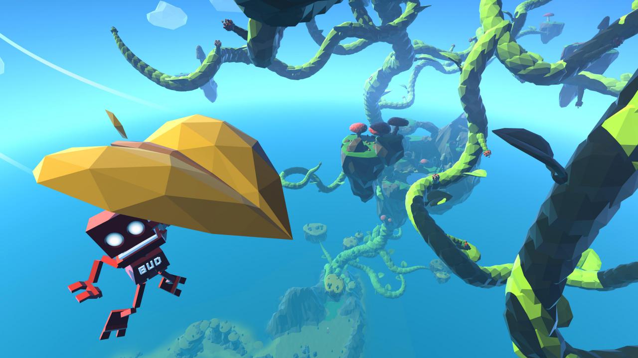 [04/02/2015] Roboter B.U.D. ist der charmante Protagonist von Grow Home – dank der knuffigen Animation und dem frustfreien Spielprinzip kann man sich oft ein Lächeln nicht verkneifen.