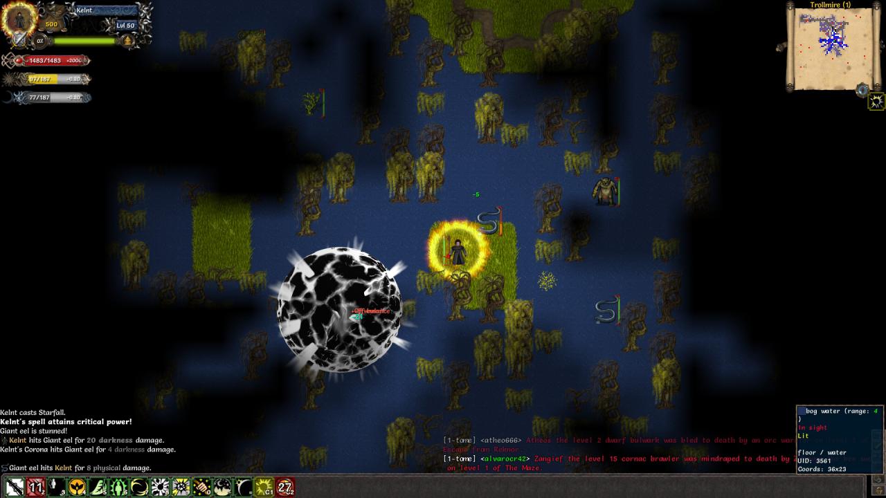 [19/02/2015] Platz 1 (1/3): Auf der Pole Position, mit 1386 Errungenschaften und damit fast doppelt so vielen wie Champions Online, steht das roguelike Tales of Maj' Eyal, kurz ToME. Das Spiel wird seit mehreren Jahren als Open-Source-Projekt von einer großen Fanbase gestaltet und betreut. ToME ist ein roguelike Rollenspiel, das auf Retro Ambiente und rundenbasierte Kämpfe setzt.