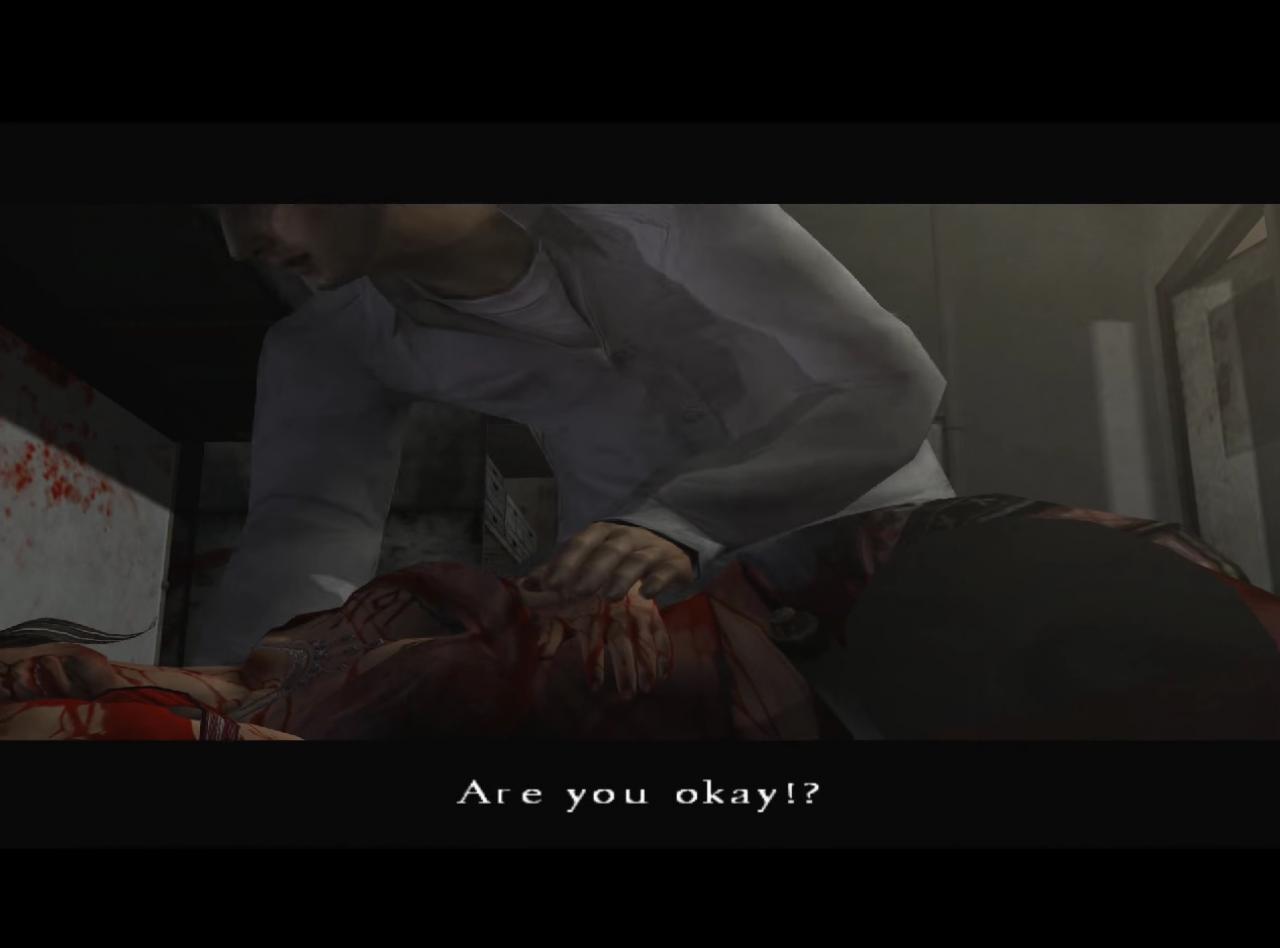 [27/02/2015] In Silent Hill 4: The Room trifft der Protagonist Henry auf Cynthia, die in einer Blutlache liegt - der ganze Raum ist außerdem mit Blut verschmiert. Es ist ein bewegender Anblick, hatte man Cynthia doch irgendwie retten wollen. Als Henry jedoch tatsächlich die Worte 