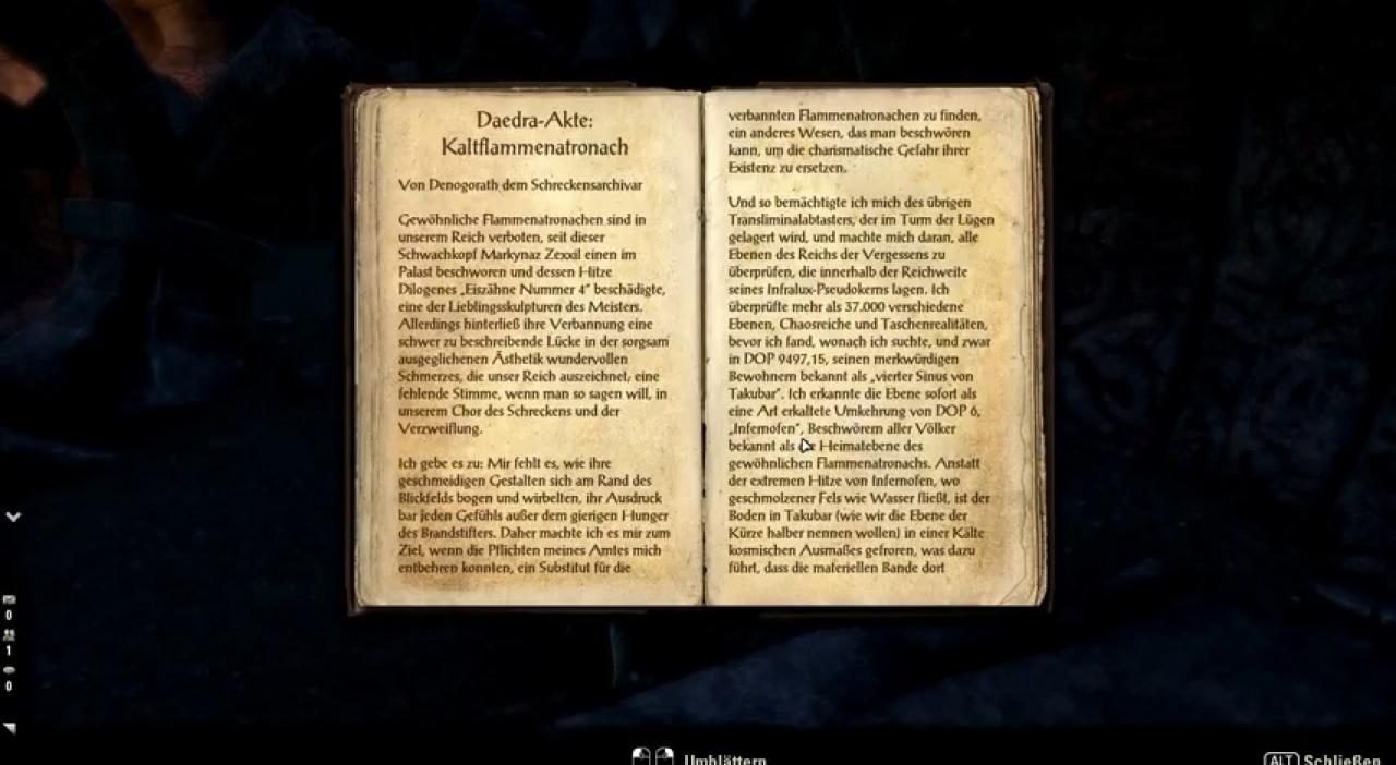 [12/02/2015] Viele Spielewelten haben eine literarische Tradition, keine aber ist so umfangreich wie die von Tamriel. In The Elder Scrolls Online findet ihr an allen Ecken und Enden Bücher - darunter religiöse Schriften, Abhandlungen zu Dämonen, Geschichtsbücher, Lehrbücher für Berufe, anthropologische Bände, Ratgeber für Diplomaten, Verhaltensforschung, Schlammkrabben und unzählige mehr.