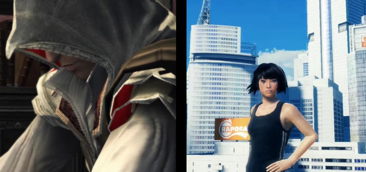 [05/02/2015] Faith aus Mirror's Edge und Ezio aus Assassin's Creed haben die Kunst des Parcour gemeistert und auch im Nahkampf ist mit keinem der beiden zu scherzen. Der Kampf wäre mit der ganzen Akrobatik bestimmt schön anzusehen. Fraglich ist nur, ob Frauenheld Ezio nicht lieber mit Faith flirten würde, als sie zu bekämpfen.