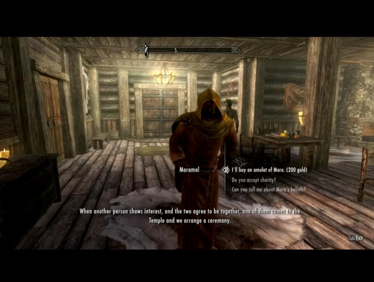 [03/03/2015] Wenn ihr in The Elder Scrolls V: Skyrim heiraten wollt, kauft ihr euch das Amulett von Mara. Gut, man muss zwar ein paar Quests erledigen, aber die Gefragte/der Gefragte sagt dann garantiert ja. Gleich am Tag darauf ist dann auch schon die Hochzeit. Realität: ihr kauft einen teuren Ring. Die Gefragte/der Gefragte sagt nicht zwingend ja, egal welche Quests ihr davor auch durchgestanden habt.