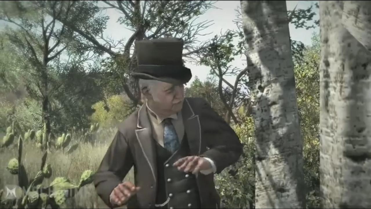 [07/04/2015] 6. Nigel West-Dickens aus Red Dead Redemption ist ein Scharlatan, der mit falschen Heiltränken Leuten Geld aus der Tasche zieht. Nebenbei ist er aber auch ein weinerlicher Feigling, der den Spieler um Schutz anbettelt, um seinen verärgerten Kunden nicht in die Hände zu fallen.