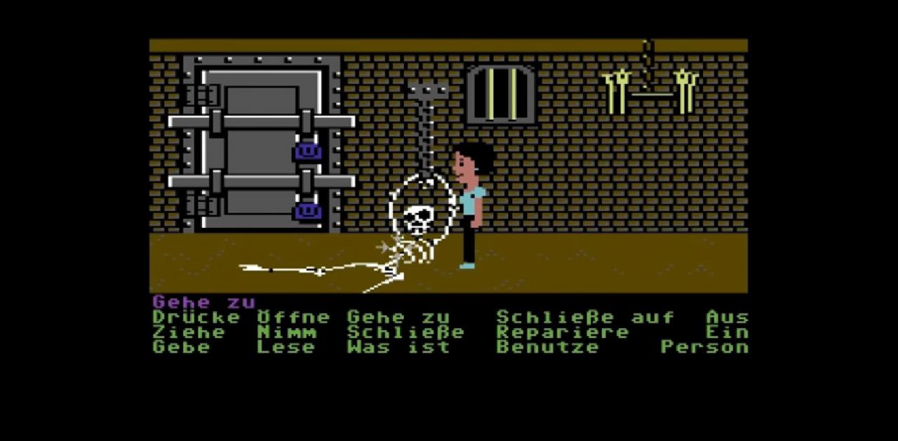 [27/05/2015] Im Verlies des Herrenhauses in Maniac Mansion könnt ihr ebenfalls ein Skelett entdecken. Danke für den Tipp StHubi!