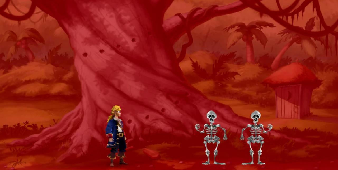 [27/05/2015] Einen Anatomiekurs der besonderen Art bekommt Guybrush in Monkey Island 2 von den tanzenden Skeletten seiner Eltern. Vielen Dank für den Tipp StHubi!
