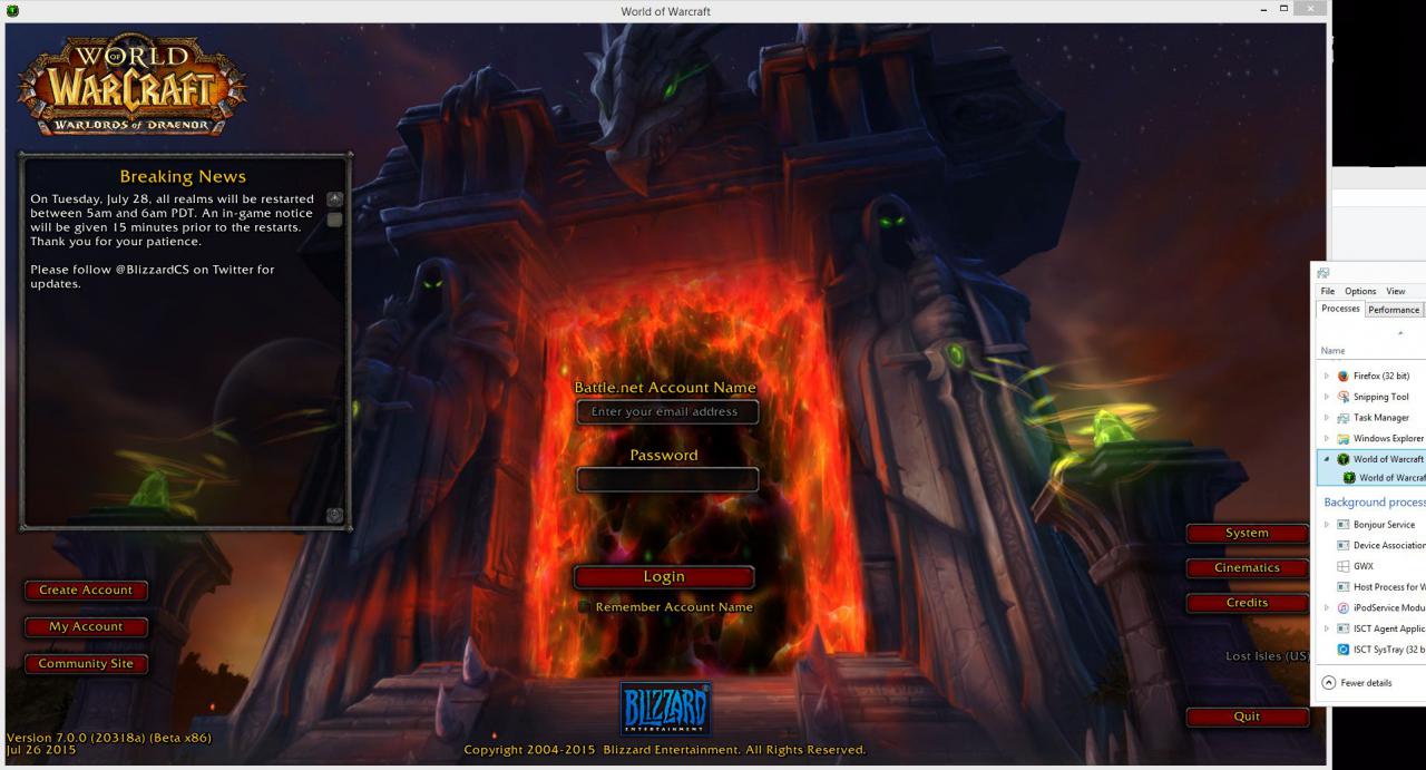 [27/07/2015] Ein Screenshot zeit WoW-Version 7.0. Fake oder echt?