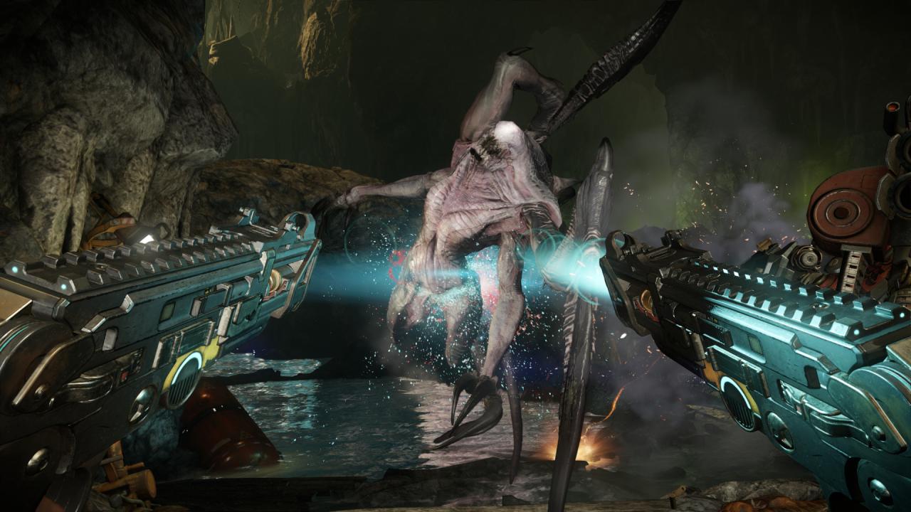 [12/08/2015] Noch ein groteskes Alien begegnet uns in Evolve. Wraith ist ein weibliches Alien-Monster, es verfügt über große Klauen, vier Arme und tentakel-ähnliche Beine. Die Stirn des Wraith-Untiers glüht, wenn es seine Beute aufzehrt.