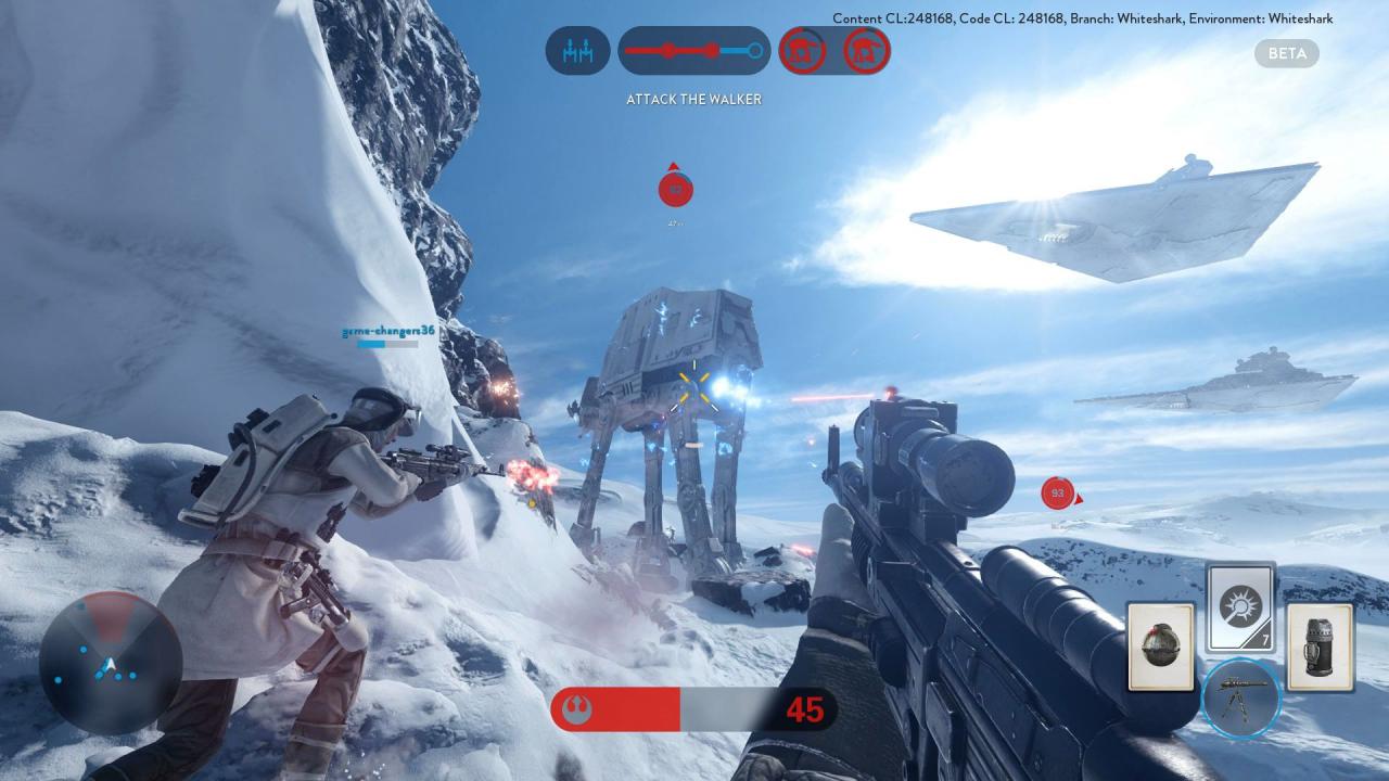 [05/10/2015] Möge die Macht mit euch sein. Star Wars ist zurück, nicht nur im Kino sondern bald auch auf PS4, Xbox und PC. Im Online-Shooter könnt ihr euch entscheiden ob ihr in der verschneiten Landschaft von Hoth für die Rebellen oder das Imperium kämpfen wollt. Auf den Planeten Tatooine und Sullust könnt ihr ebenfalls Gefechte austragen.