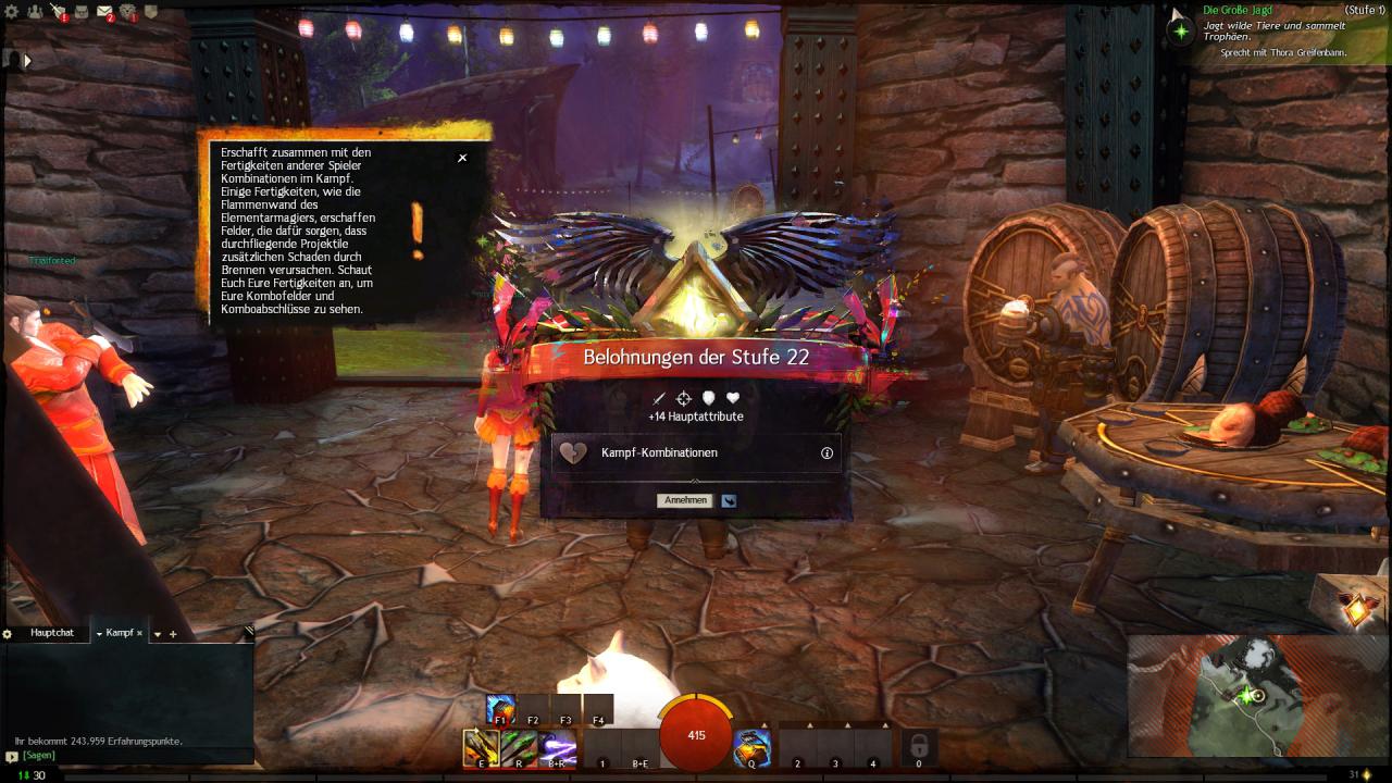 [23/10/2015] Einsteiger-Guide für Guild Wars 2: Mit jedem Stufen-Aufstieg erhaltet ihr Zugriff auf neue Features oder werdet auf wichtige Mechaniken des Spiels aufmerksam gemacht.