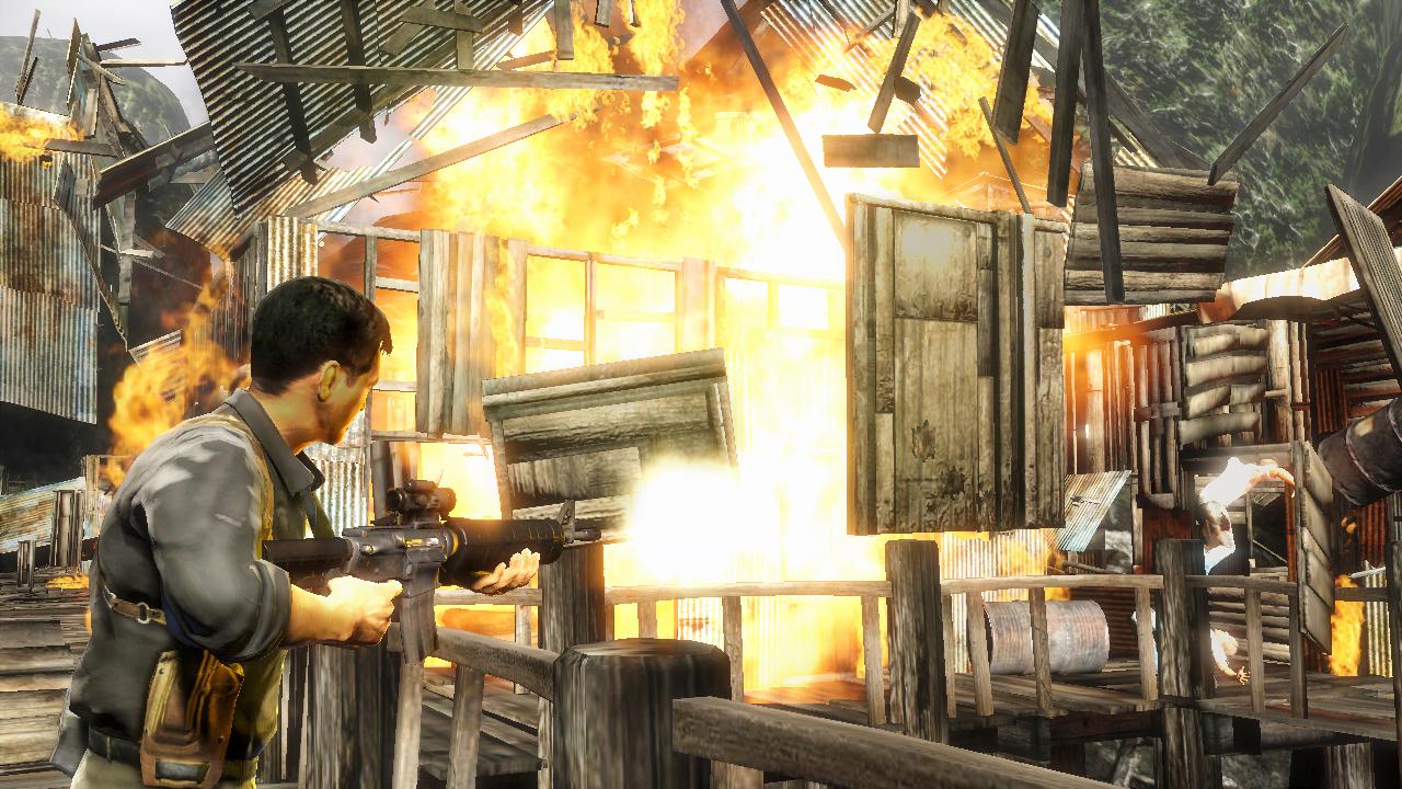 [15/10/2015] Zwei Spiele, die Midway das Genick gebrochen haben: Stranglehold (im Bild) kostet zwar Unmengen an Geld, verkauft sich aber schlecht. This is Vegas kommt erst gar nicht in den Handel.