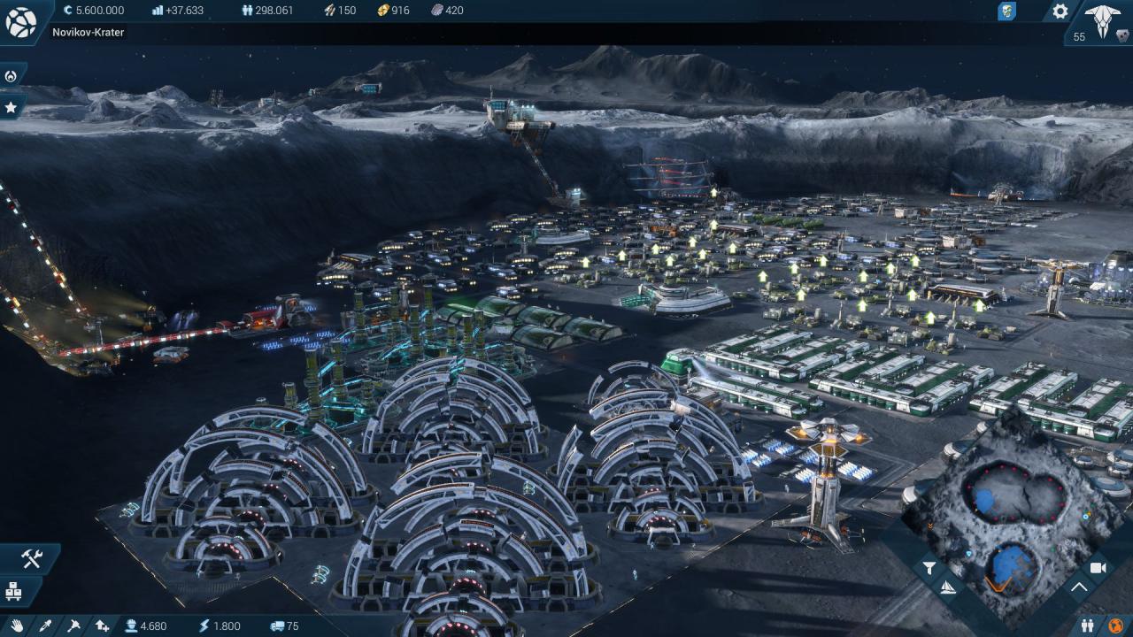[02/11/2015] Anno 2205: Der Novikov-Krater bietet zwei besiedelbare Flächen.