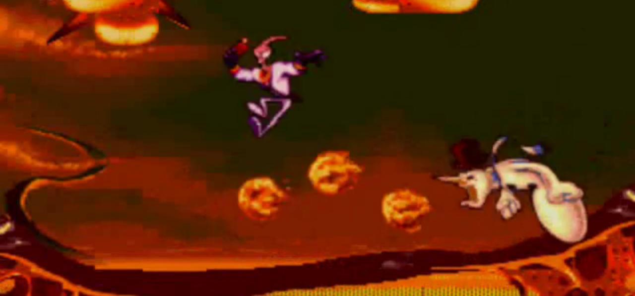 [05/11/2015] Unser Lieblingsregenwurm Earthworm Jim schlägt sich im gleichnamigen Jump 'n' Run mit dem Feuerbälle spuckenden Schneewesen Rusty The Snowman herum. Der Bösewicht lebt nicht in einer Eiswüste sondern auf dem Feuerplaneten Heck.