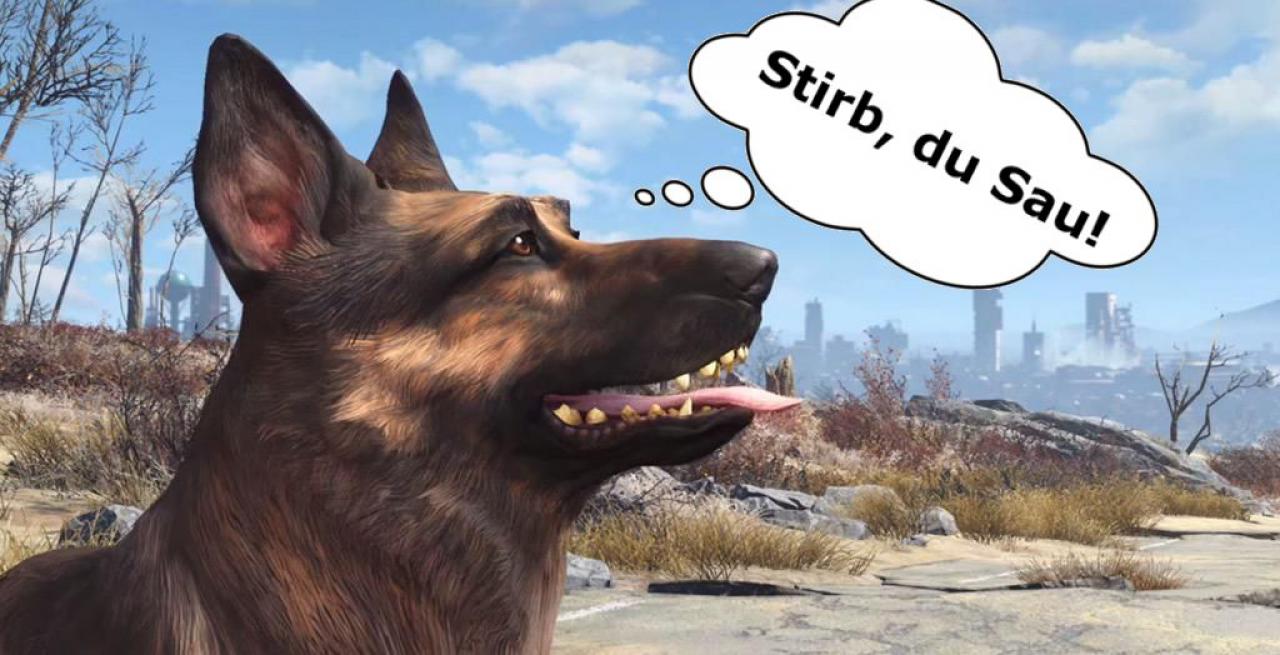 [16/11/2015] In Fallout 4 habt ihr einen Schäferhund an eurer Seite. So sehr ihr euch über den vierbeinigen Freund am Anfang auch freut, seid ihr erstmal mit ihm unterwegs, wünscht ihr ihn euch wieder weg. Angenommen ihr befindet euch in einer brenzligen Situation und eure einzige Rettung ist es, die Laserstrahlen zu deaktivieren, um nicht zerbombt zu werden. Was macht euer Hund? Rennt einfach durch die Laser hindurch und bringt alles zum explodieren. Super.
