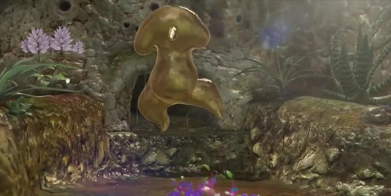 [06/11/2015] Aus einer Art Plasma-Masse besteht der Endgegner The Plasm Wraith in Nintendos Strategiespiel Pikmin 3. Das knochenlose Geschöpf kann seine Form ändern und verschiedene Teile seines Körpers als fast eigenständige Einheiten abspalten.