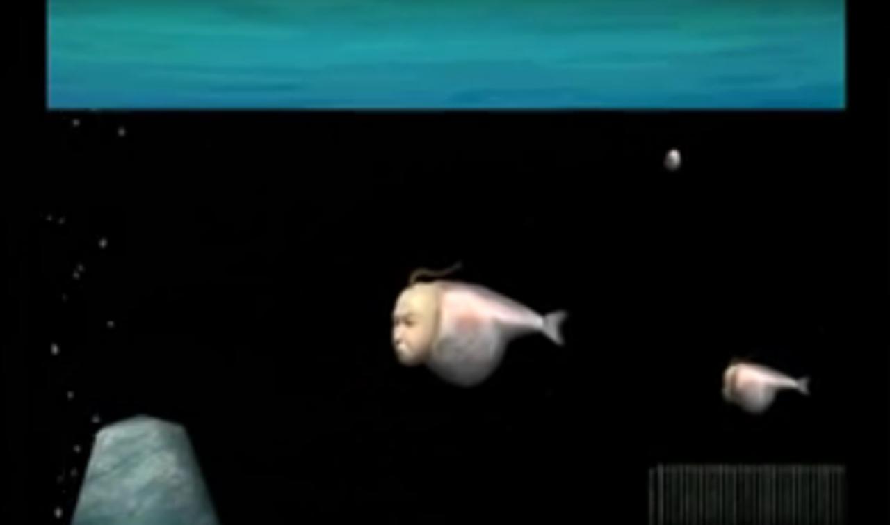 [23/11/2015] In Seamen müsst ihr euch um einen Fisch mit einem menschlichen Gesicht kümmern. Tut ihr das nicht, stirbt der Fisch. Das Gesicht des Fischs ähnelt übrigens dem des Seaman-Produzenten Yoot Saito.