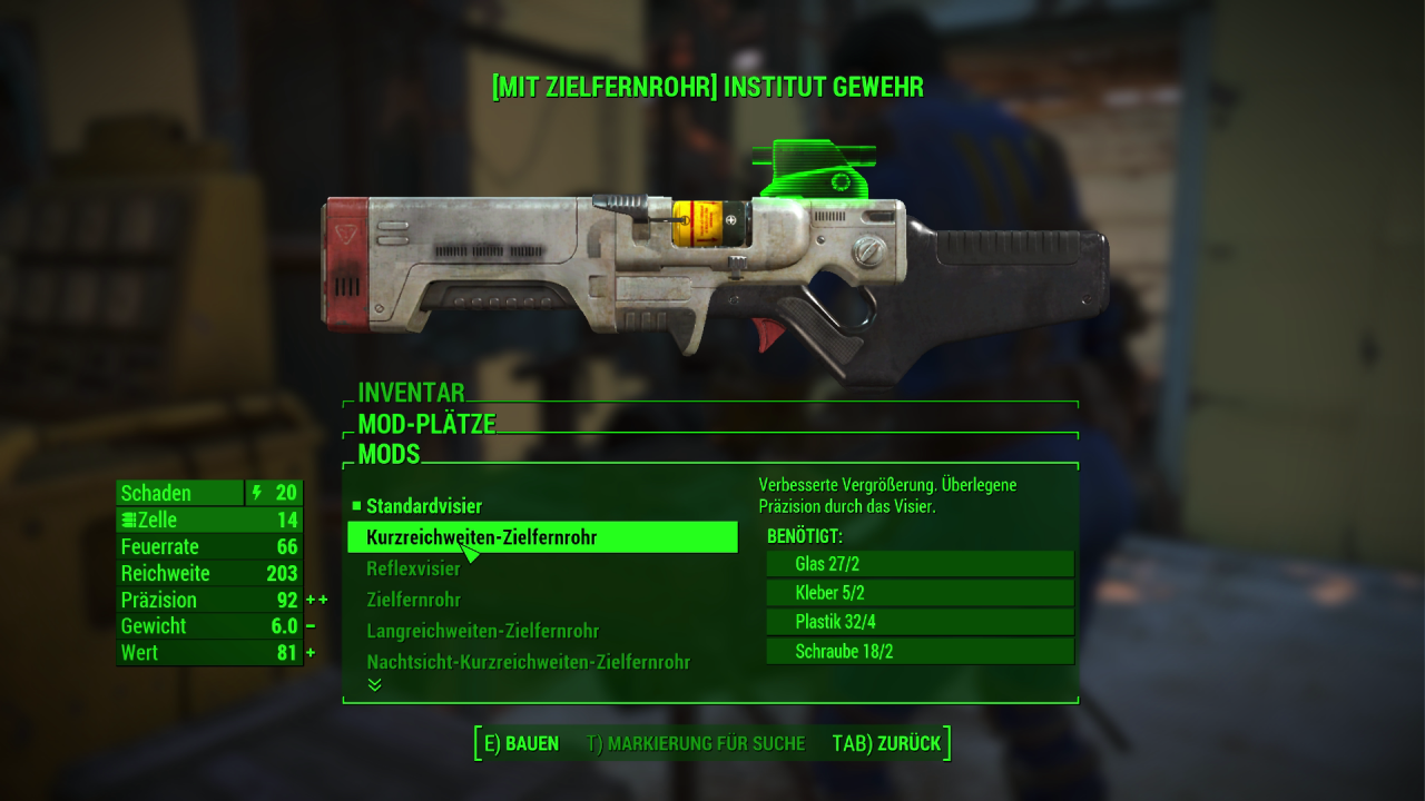 [12/11/2015] Wir schrauben ein Visier auf unser Gewehr.