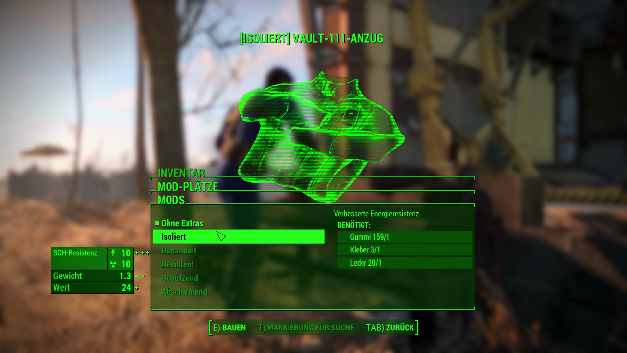 [12/11/2015] Mods für den Vault-Anzug.