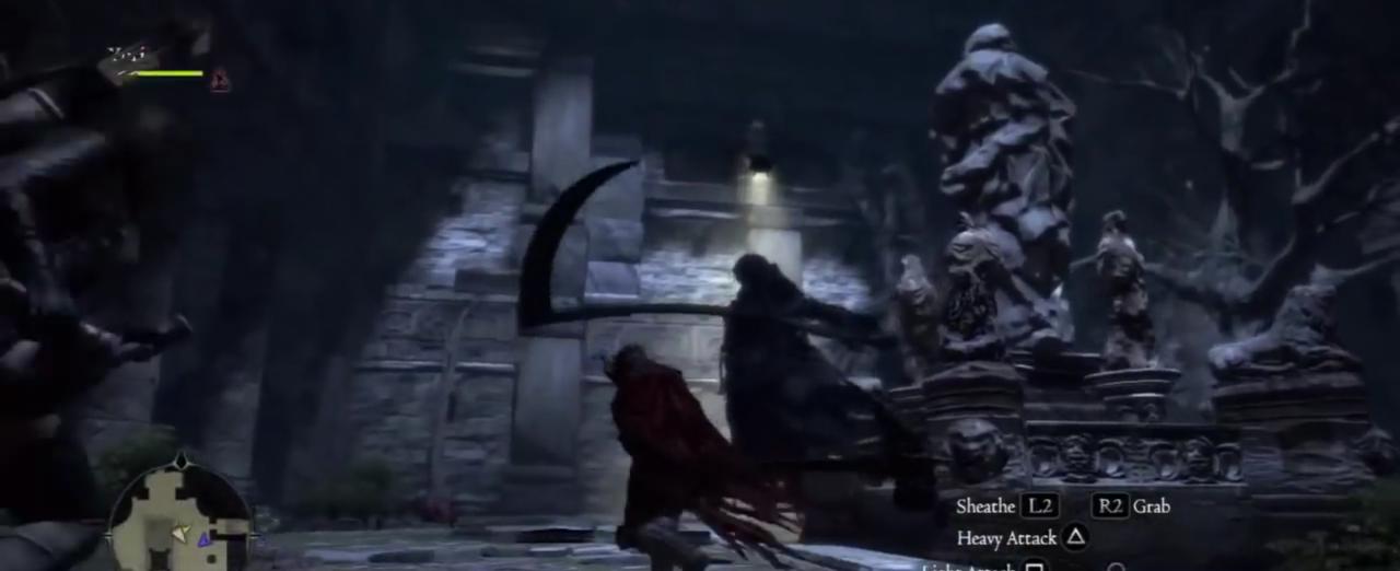 [27/12/2015] Von einem ganz anderen Kaliber ist da der Tod in Dragon's Dogma. Wie seine tödlichen Kollegen hält auch er eine Sense und trägt ein schwarzes Kapuzengewand. Doch statt eines Schädels ist unter seiner Kapuze nur Schwärze zu sehen.