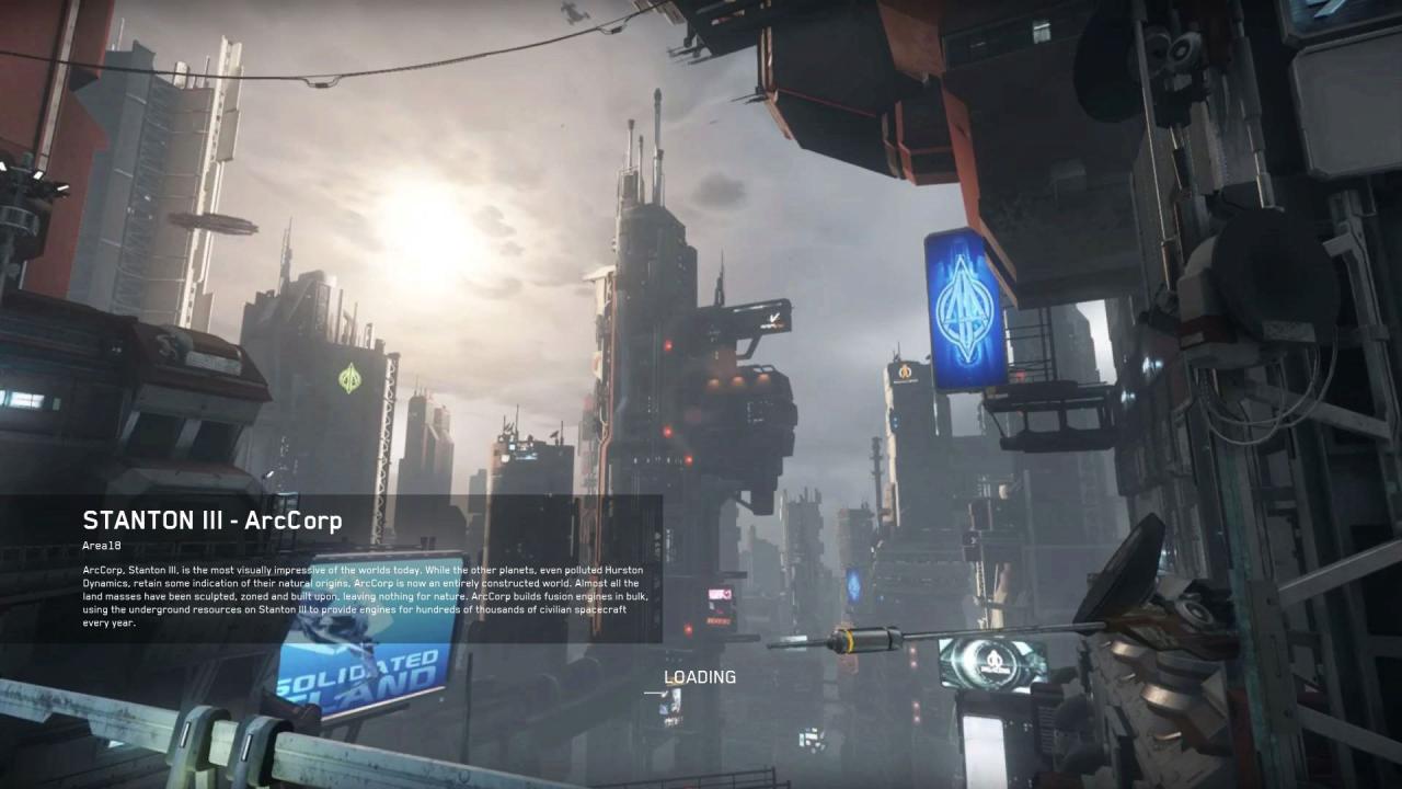 [03/12/2015] Das ArcCorp-Modul konnte man schon als einzelnes Social-Hub-Element besuchen.