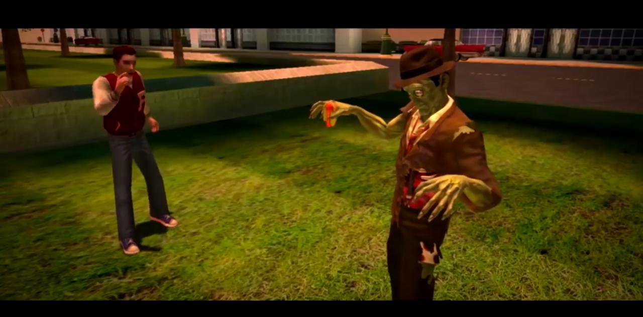 [27/12/2015] In Stubbs the Zombie wechselt ihr die Seiten und sucht als Zombie Rache bei den Lebenden. Durch das Essen von Hirnen stellt ihr eure Gesundheit wieder her und verwandelt Menschen in Zombies.