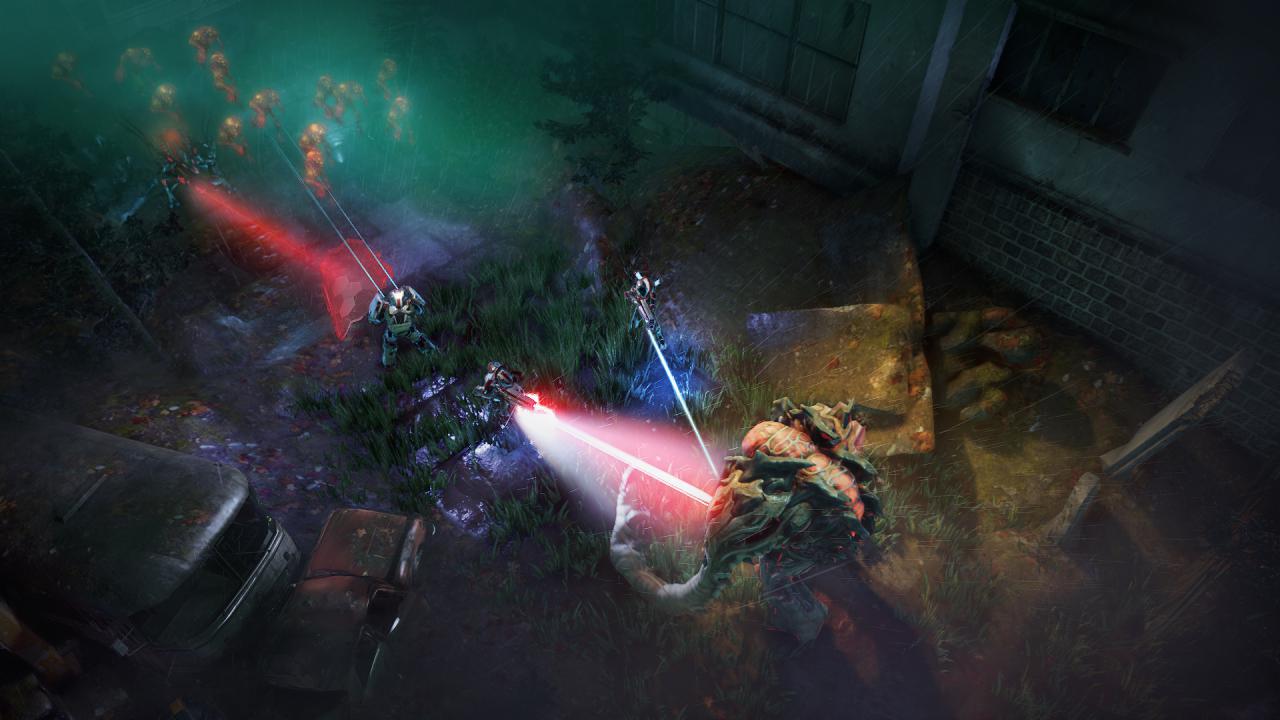 [07/12/2015] Vier-Spieler-Koop: Mit mehreren Mitstreitern macht der Twin-Stick-Shooter gleich mehr Spaß.