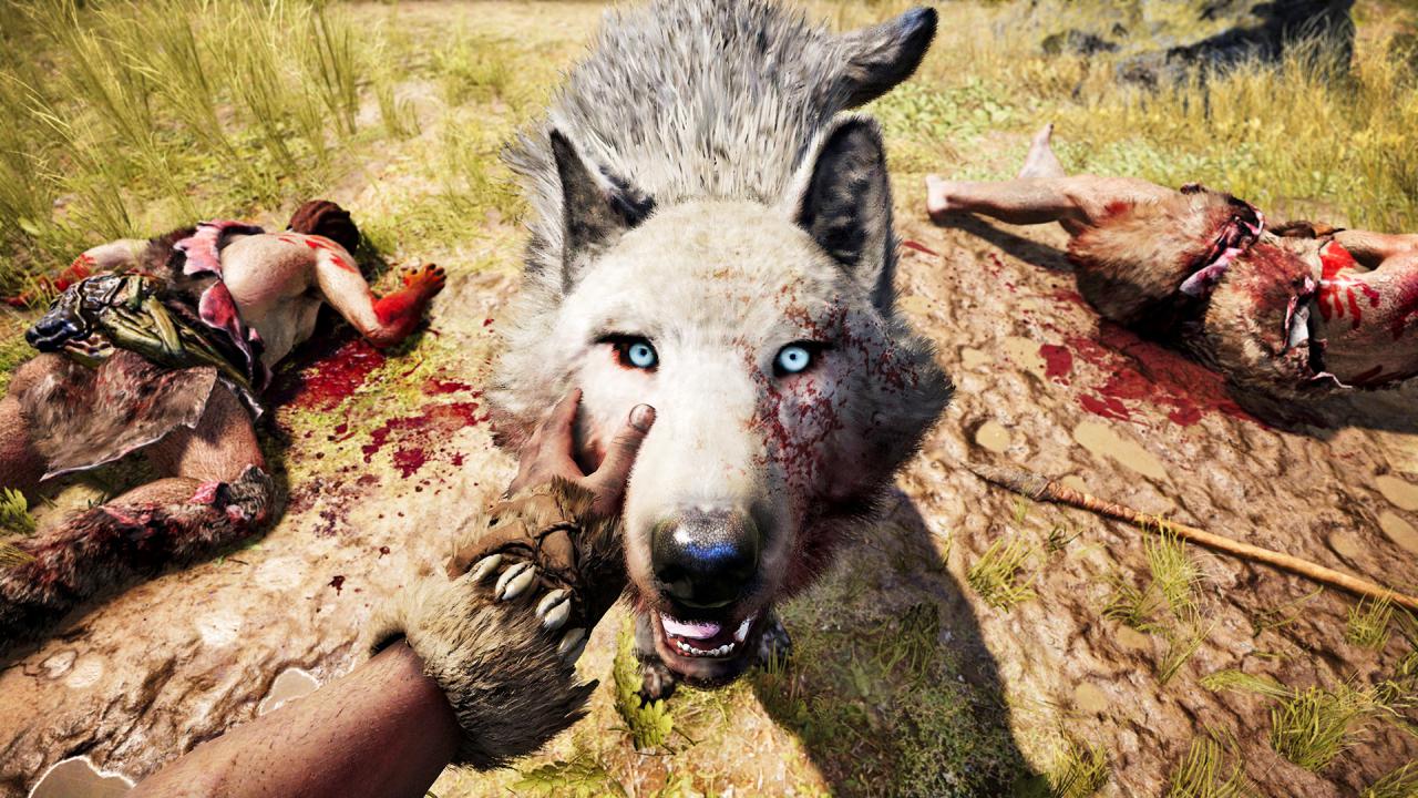 [25/01/2016] Steinzeit-Haustier: Habt ihr den Wolf gezähmt, gehorcht er aufs Wort. Wie fast jedes Tier hat auch er nichts gegen Streicheleinheiten einzuwenden. (PC)