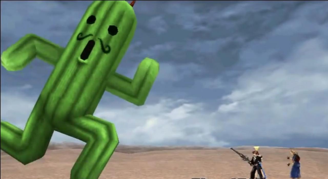 [11/01/2016] Einer der Bossgegner in Final Fantasy 8 ist Kaktorius, ein überdimensionaler Kaktus mit Schnurrbart. Er und seine kleineren Artgenossen sind ausschließlich auf der Kaktor-Insel zu finden.