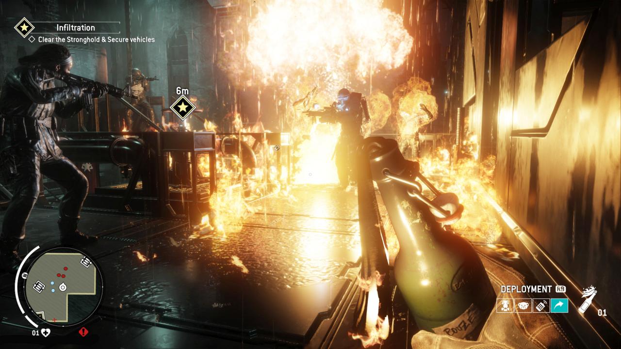 [25/01/2016] Nur bei den Licht- und Feuereffekten lässt die Cryengine 3 in Homefront: The Revolution die Muskeln spielen.