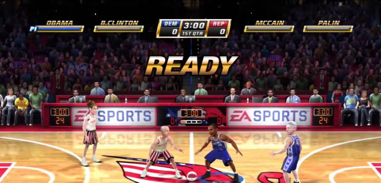 [14/01/2016] Republikaner gegen Demokraten: In NBA Jam könnt ihr verschiedene, geheime Teams freischalten. Darunter befinden sich beispielsweise die Demokraten inklusive Obama und den Clintons, die Republikaner unter anderem mit Georg W. Bush sowie das original Jam Team und das Team der Maskottchen.