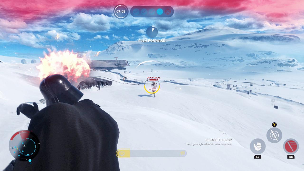 [25/01/2016] Die Macht ist mit euch! Wie es sich gehört, seid ihr als Darth Vader ausgesprochen mächtig. Per Special Move dürft ihr etwa euer Lichtschwert zum Wurfsäbel umfunktionieren. (Xbox One)