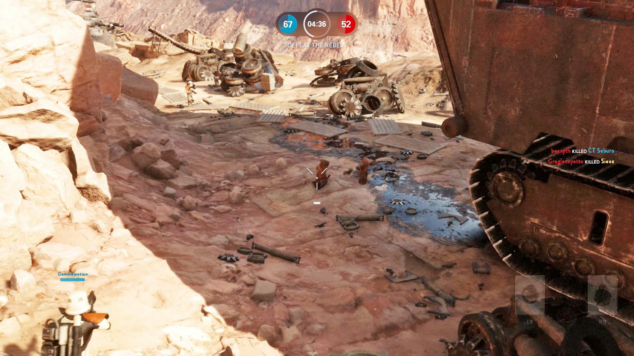 [25/01/2016] Laufender Meter: Erkennt ihr die Ewoks in der Bildmitte? Derartige Easter Eggs gibt es einige im Spiel. (PS4)