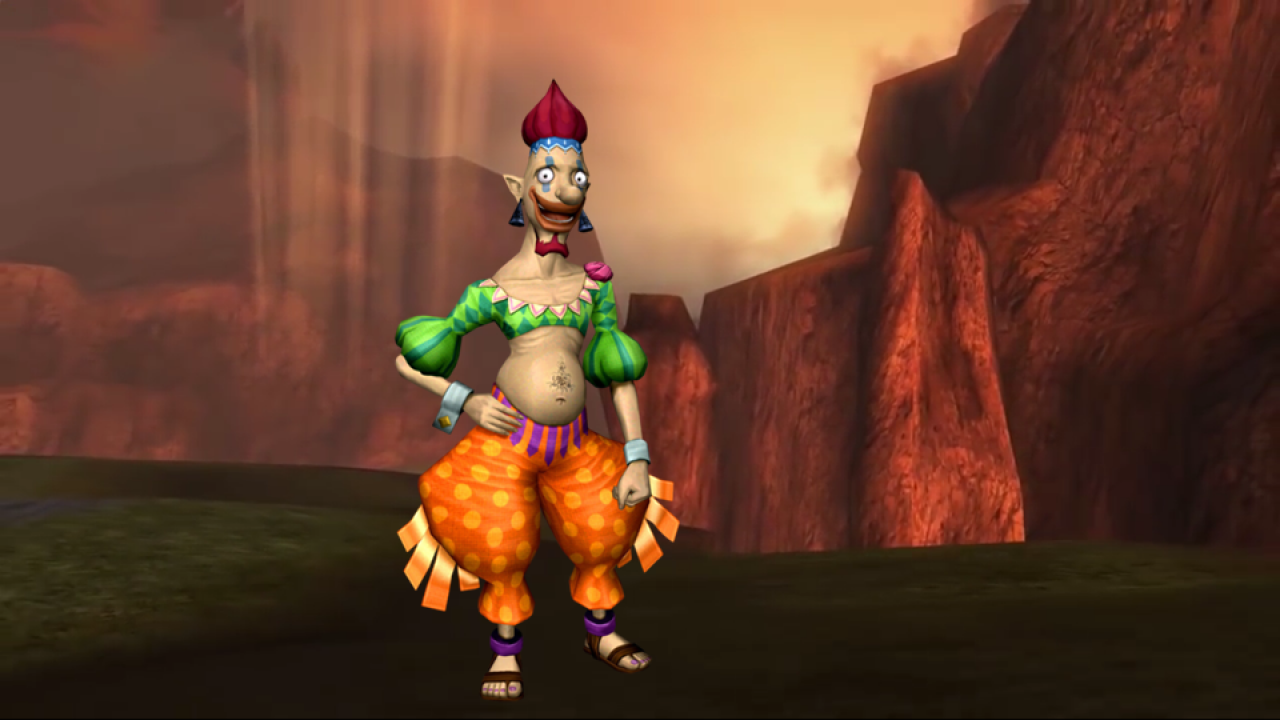 [07/01/2016] In The Legend of Zelda: Twilight Princess trefft ihr auf einen Charakter namens Falbi. Auch er liebt es in den Farbtopf zu greifen, denn extravagante Muster und Rüschen scheinen ihm besonders zu gefallen. Dank seiner Shirt-Wahl können wir auch seinen interessanten Bauchhaarwuchs in Form eines Dreiecks bestaunen. Ob wir hier den Illuminati auf den Fersen sind?