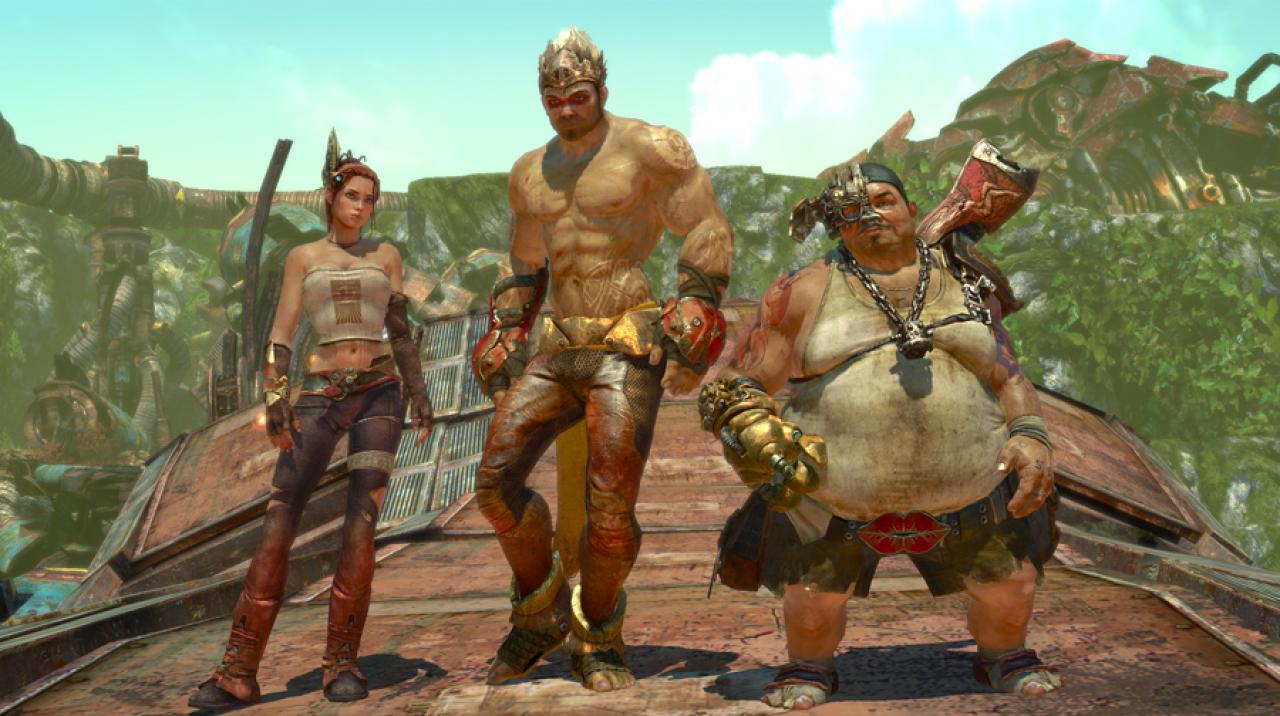 [07/01/2016] Pigsy fällt mit seiner Klamottenwahl in Enslaved: Odyssey to the West ebenfalls nicht gerade positiv auf. Sein Top sieht aus, als müsste es bereits seit Jahren mal gewaschen werden. Zudem verfügt es auch über viel zu große Öffnungen für die Arme, die den Blick auf seine Achselbehaarung freigeben. Auch die riesengroße Kussmund-Schnalle an seinem Gürtel kann sein Outfit nicht aufwerten.