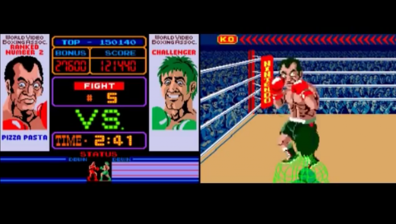[11/01/2016] In der Arcade-Version von Punch-Out!! gibt es viele Charaktere unterschiedlichster Nationen. Bei der Namenssuche für den italienischen Boxer namens Pizza Pasta, war jemand wohl ganz schön hungrig.