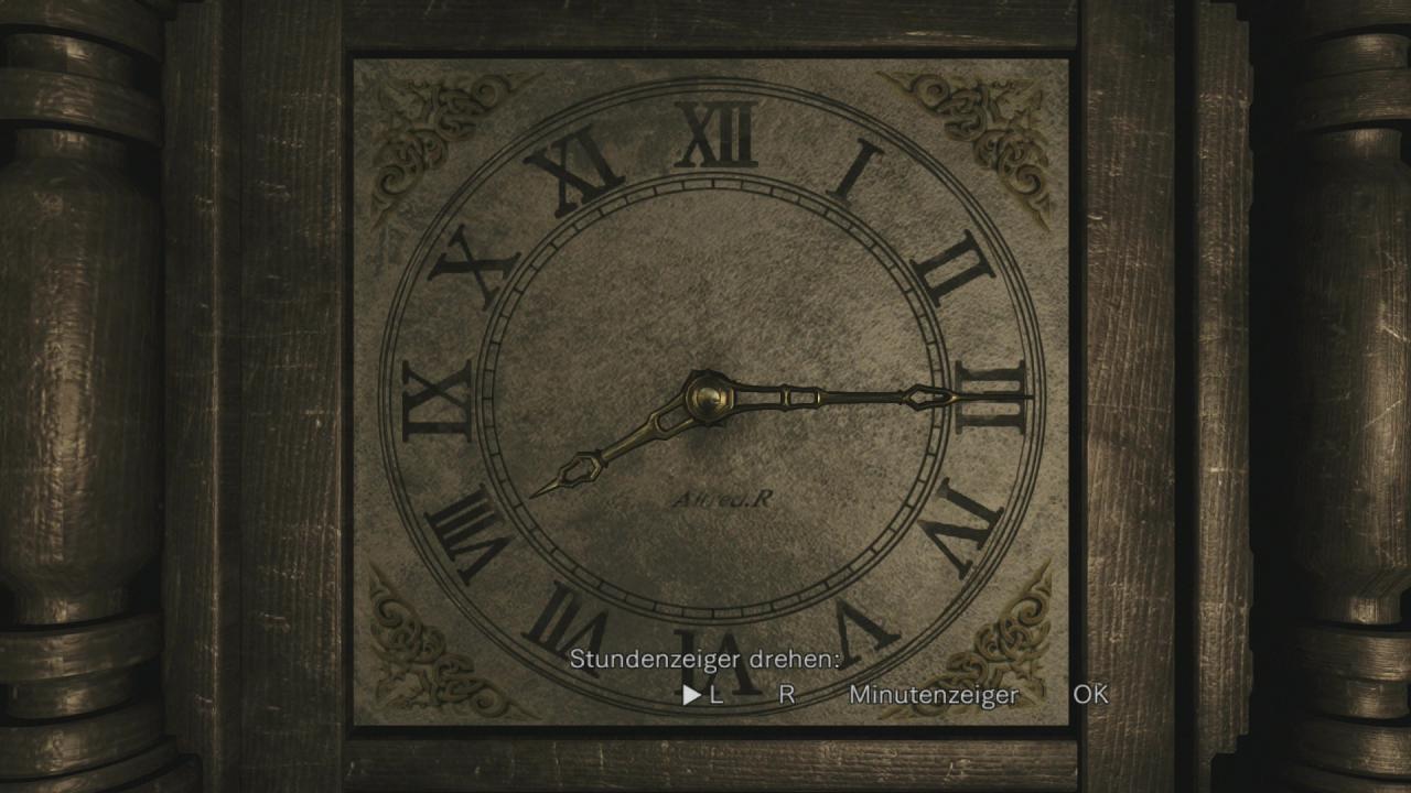 [20/01/2016] Stellt die Uhr auf 08:15 Uhr, wie in einem Dokument beschrieben. Danach öffnen sich die Uhr-Türen.