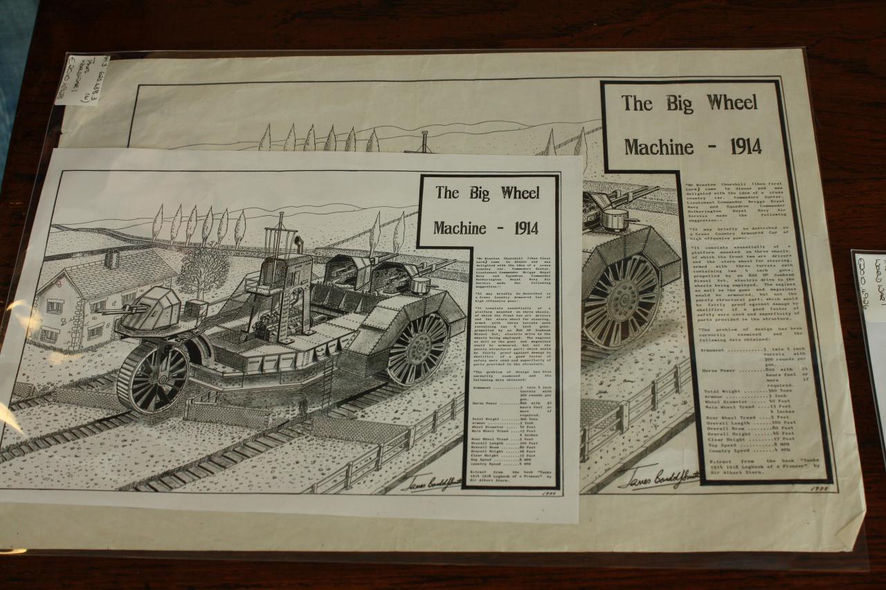 [25/02/2016] Tank Museum Bovington: Zur Einrichtung gehört auch ein umfangreiches Bibliothek-Archiv. Darin enthalten sind tausende Original-Skizzen, technische Pläne und Fotos zur Panzerhistorie. Die Entwickler von World of Tanks konnten diese wertvollen Aufzeichnungen für Recherchezwecke nutzen.