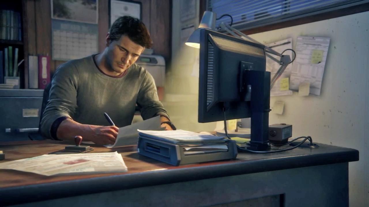 [22/02/2016] Sesshaft geworden: Nathan Drake hat einen Job. In einem Büro. Das hätte sich sein jüngeres Ich aus den Vorgängern wohl nicht träumen lassen! (PS4)