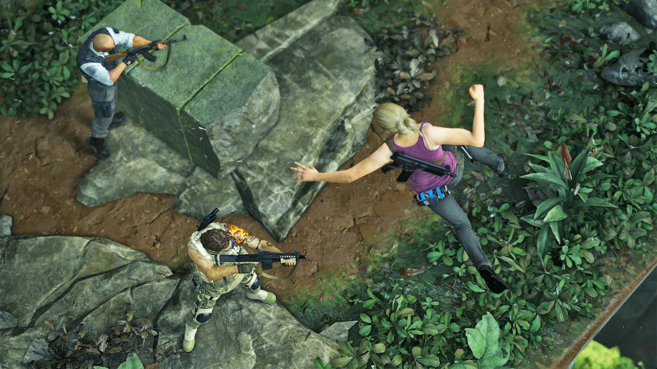 [22/02/2016] Gefahr von oben: Nathans Ehefrau Elena mischt mit - zumindest im Mehrspieler-Part. Ob sie auch innerhalb der Story eine größere Rolle einnimmt, ist noch unbekannt. (PS4)